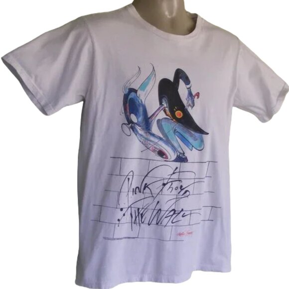 PINK FLOYD GERALD SCARFE Tshirt, M, White, The Wall, Teacher/Professor - Picture 2 of 9